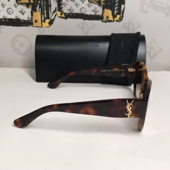 New Authentic Saint Laurent Havana SLM8 003 Sunglasses - Picture 11 of 15